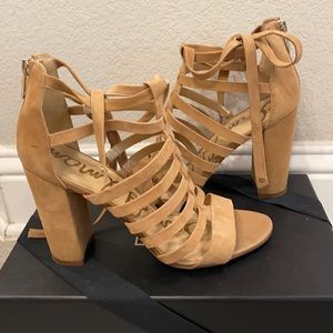 Sam Edelman lace around ankle wedges